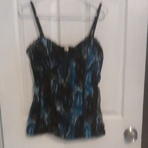 Women's Blue and Black Top